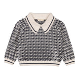 Thingu, Knit blouse - Darkest Blue Stripe