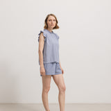 Tirra W, Top - Navy Stripe