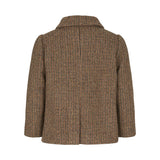 Brun ternet jakke til børn set bagfra