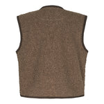 Brun teddyvest til børn set bagfra uden detaljer