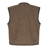 Brun teddyvest til børn set bagfra uden detaljer