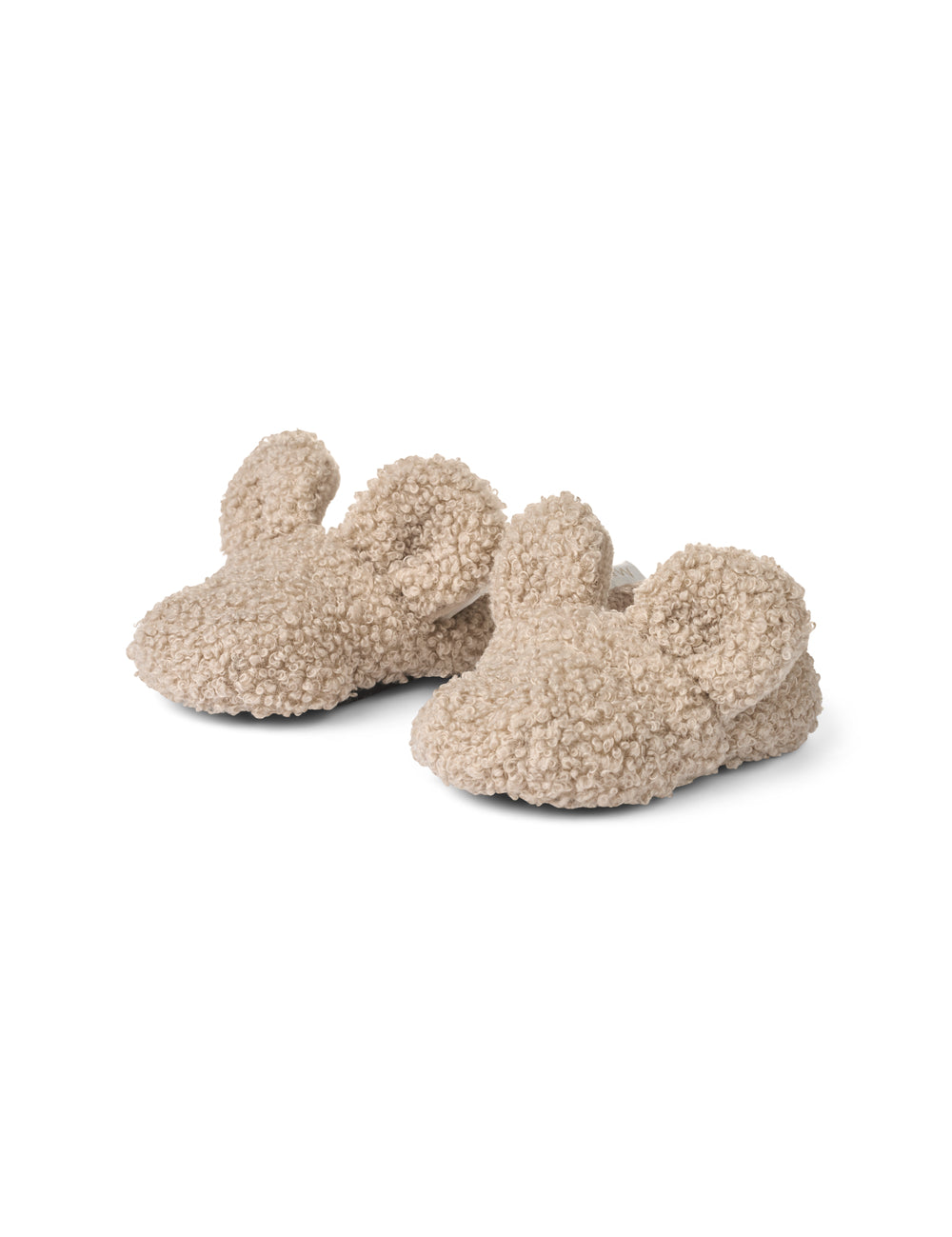 Beige futter til børn i teddyfleece med søde ører og blød tekstur