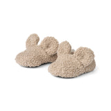 Beige futter til børn i teddyfleece med søde ører og blød tekstur