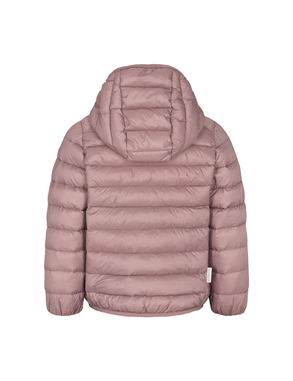 Rosa vatteret jakke til børn med hætte og lynlås