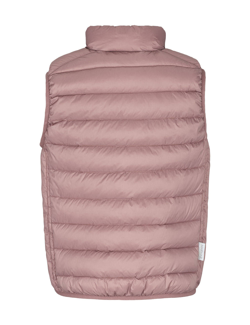 Rosa/mauve vatteret vest til børn med lynlås