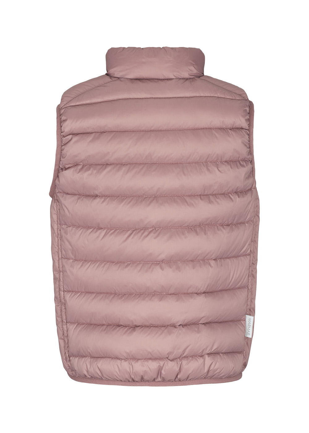 Rosa/mauve vatteret vest til børn med lynlås