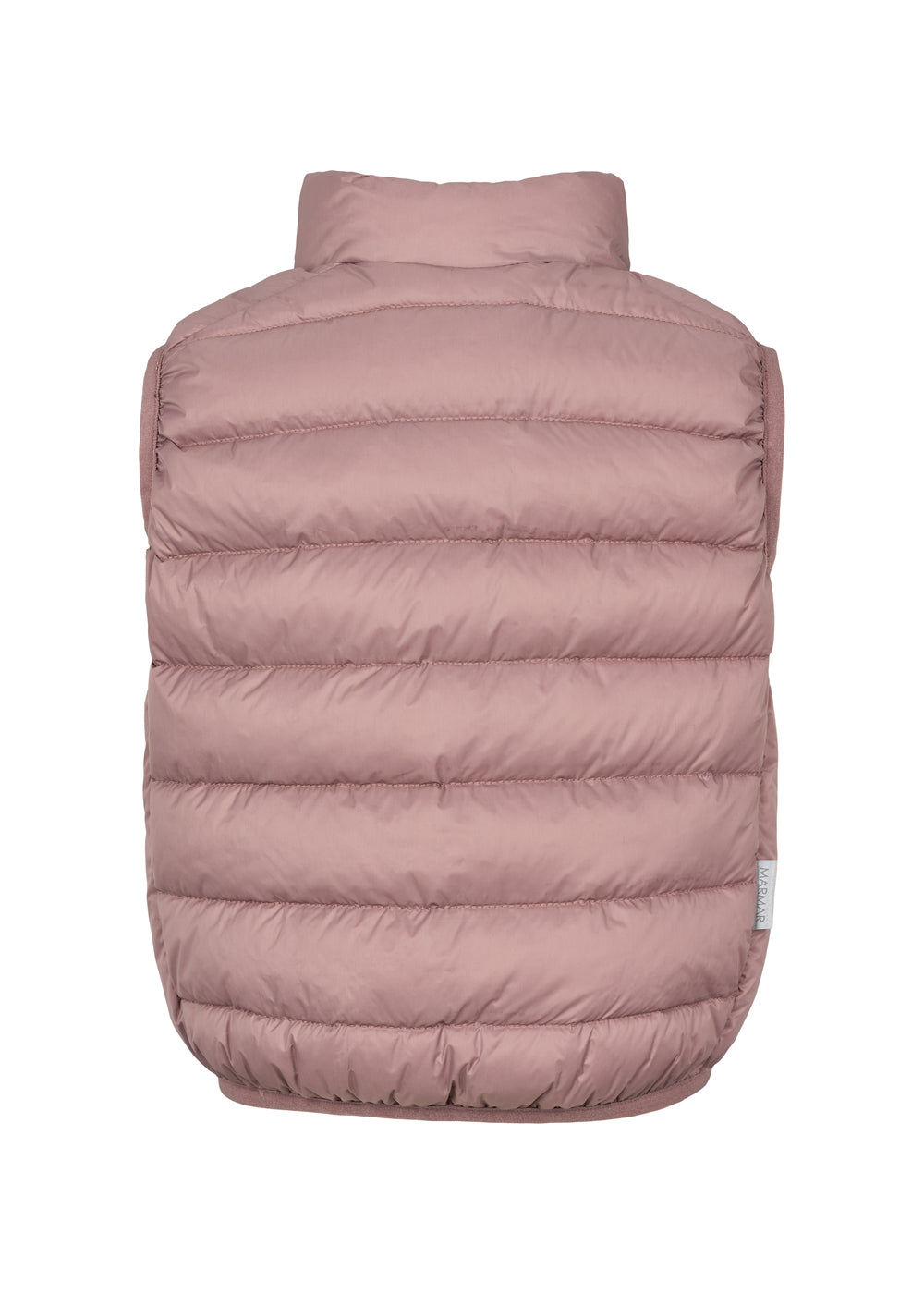 Rosa/mauve vatteret vest til børn med lynlås