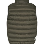 Mørkegrøn vatteret vest til børn med lynlås