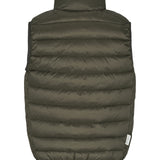 Mørkegrøn vatteret vest til børn med lynlås