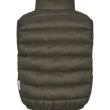 Mørkegrøn vatteret vest til børn med lynlås