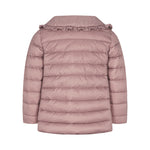 Rosa vatteret jakke til børn med krave og lommer