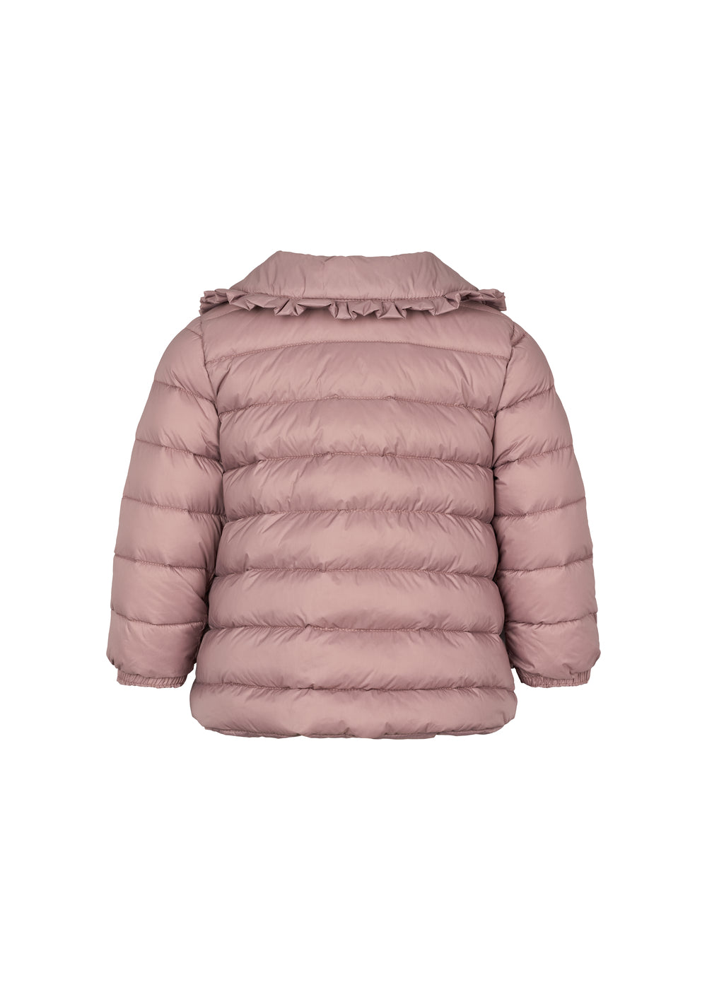 Rosa vatteret jakke til børn med krave og lommer