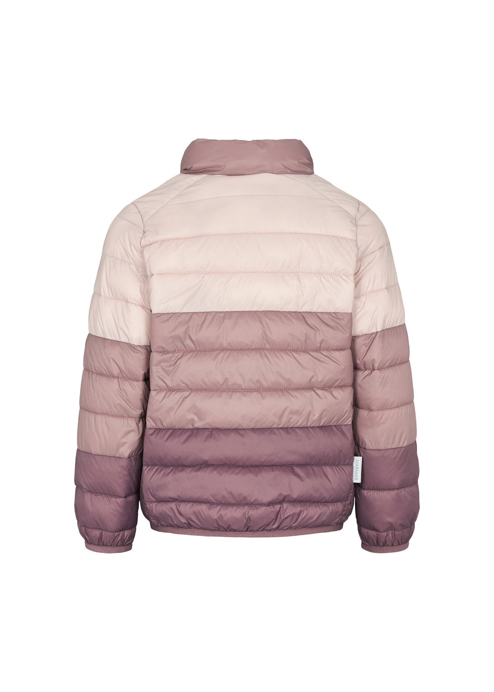 Vatteret jakke til børn i rosa og lilla nuancer med lynlås