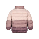 Vatteret jakke til børn i rosa og lilla nuancer med lynlås