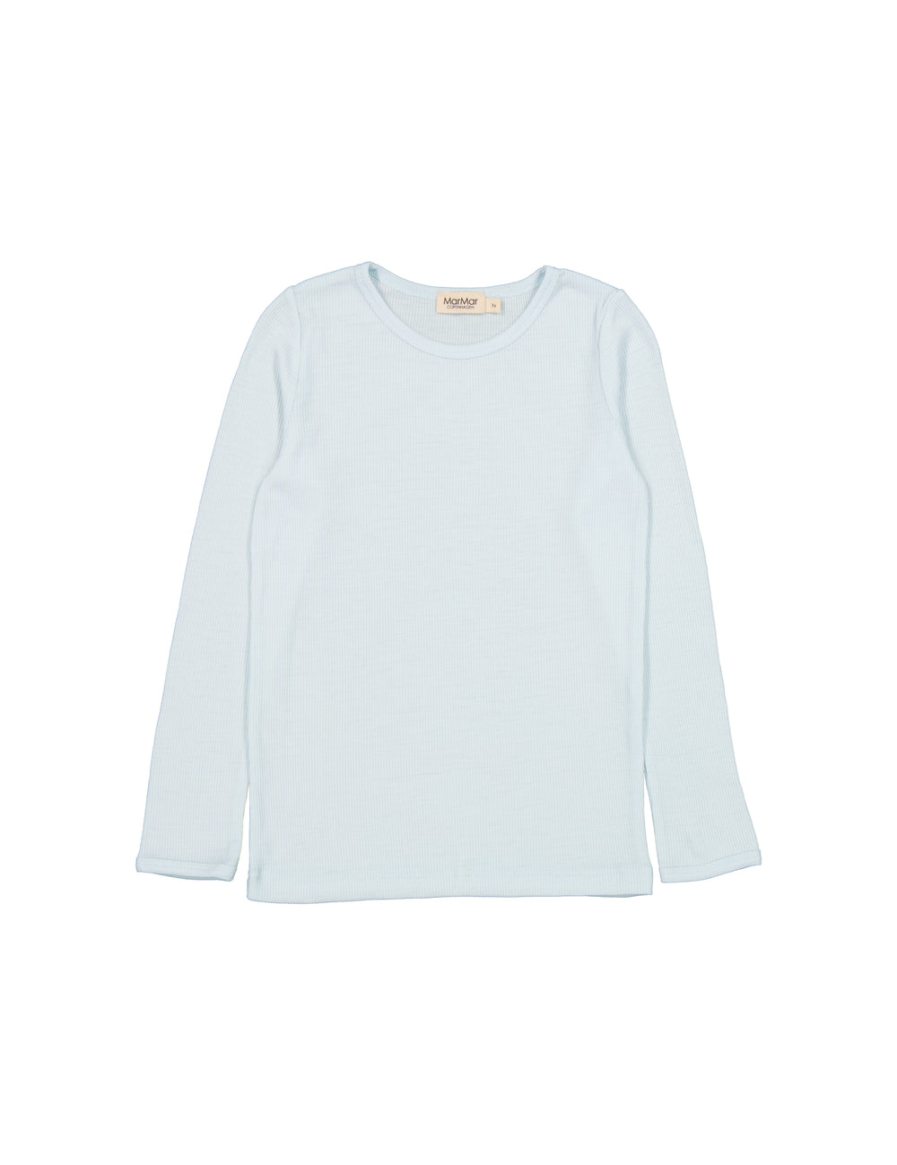 Lyseblå t-shirt til børn i merinould
