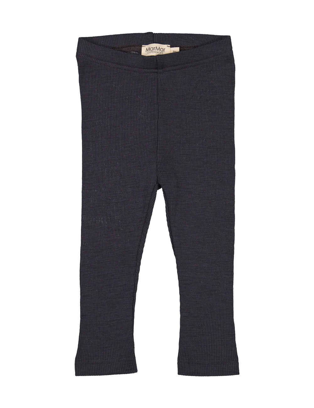 Sorte leggings til børn i merinould