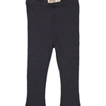 Sorte leggings til børn i merinould