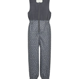 Mørkegrå regnbukser til børn med prikker og elastikstropper