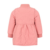 agside af lyserød termojakke med rynk og let A-facon