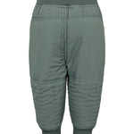 støvet grønne termobukser med knælæg og ribkant