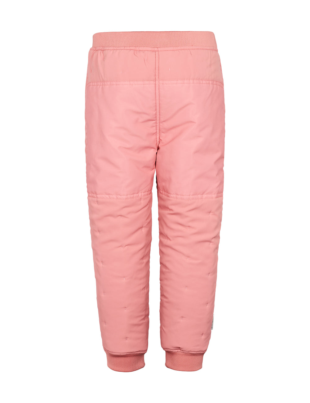 lyserøde termobukser med ribkant og refleksmærke