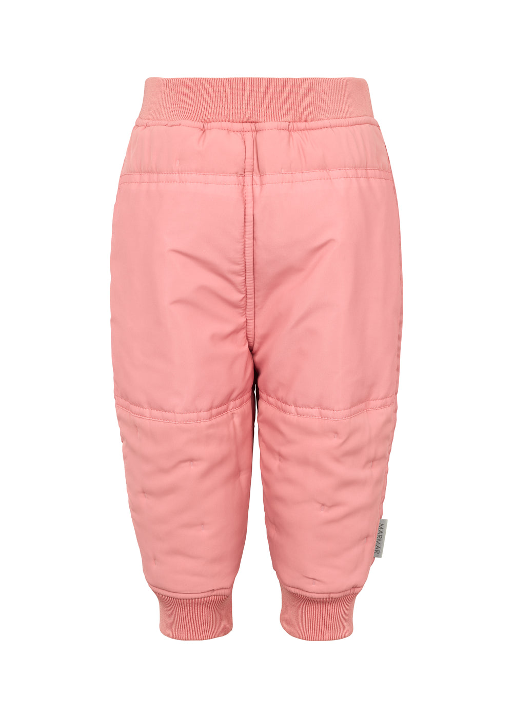 lyserøde termobukser med ribkant og refleksmærke