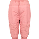 lyserøde termobukser med ribkant og refleksmærke