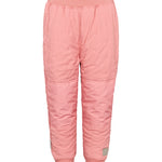 lyserøde termobukser med ribkant og refleksmærke
