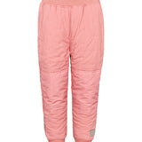 lyserøde termobukser med ribkant og refleksmærke