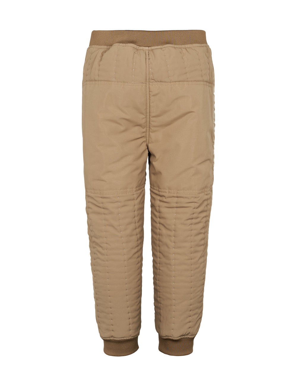 ternede termobukser i brun med ribkant og knælæg