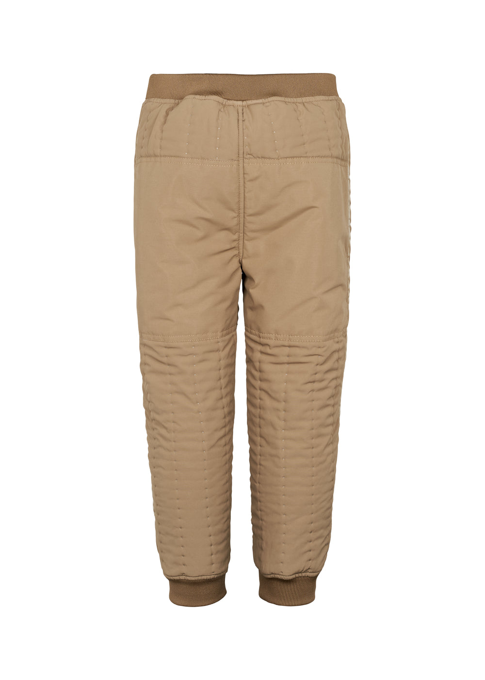 ternede termobukser i brun med ribkant og knælæg