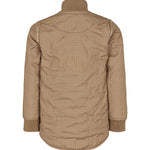 brunternet termojakke for børn med lynlås og ribkanter