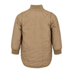 brunternet termojakke for børn med lynlås og ribkanter