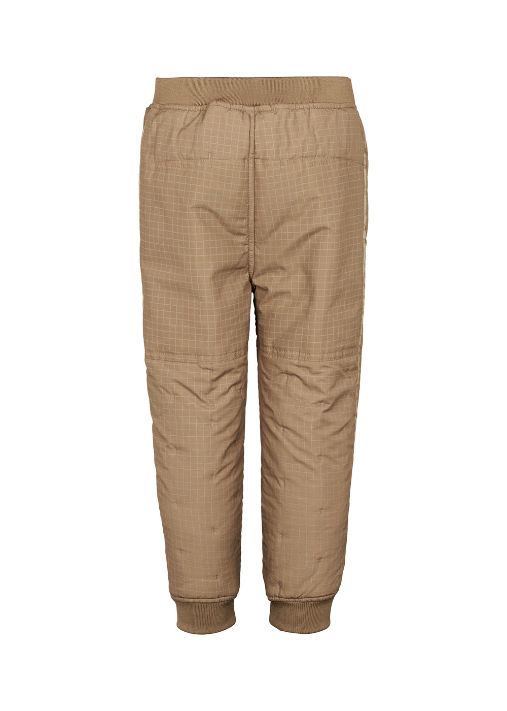 ternede termobukser i brun med ribkant og knælæg