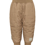 ternede termobukser i brun med ribkant og knælæg