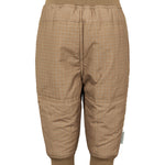 ternede termobukser i brun med ribkant og knælæg