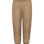 ternede termobukser i brun med ribkant og knælæg