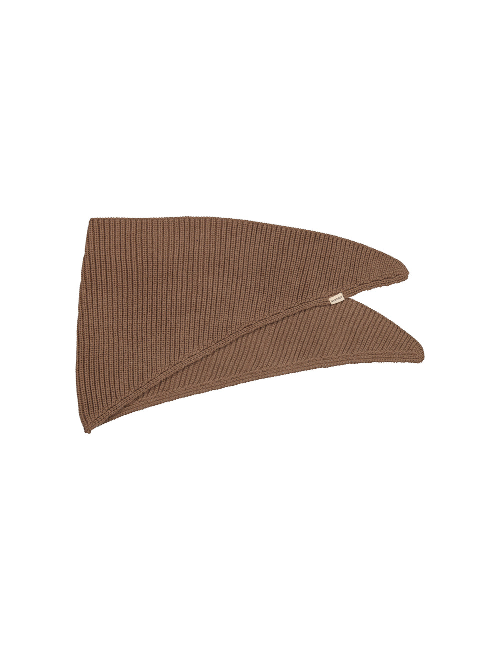 brunt, trekantet strikket halstørklæde for børn