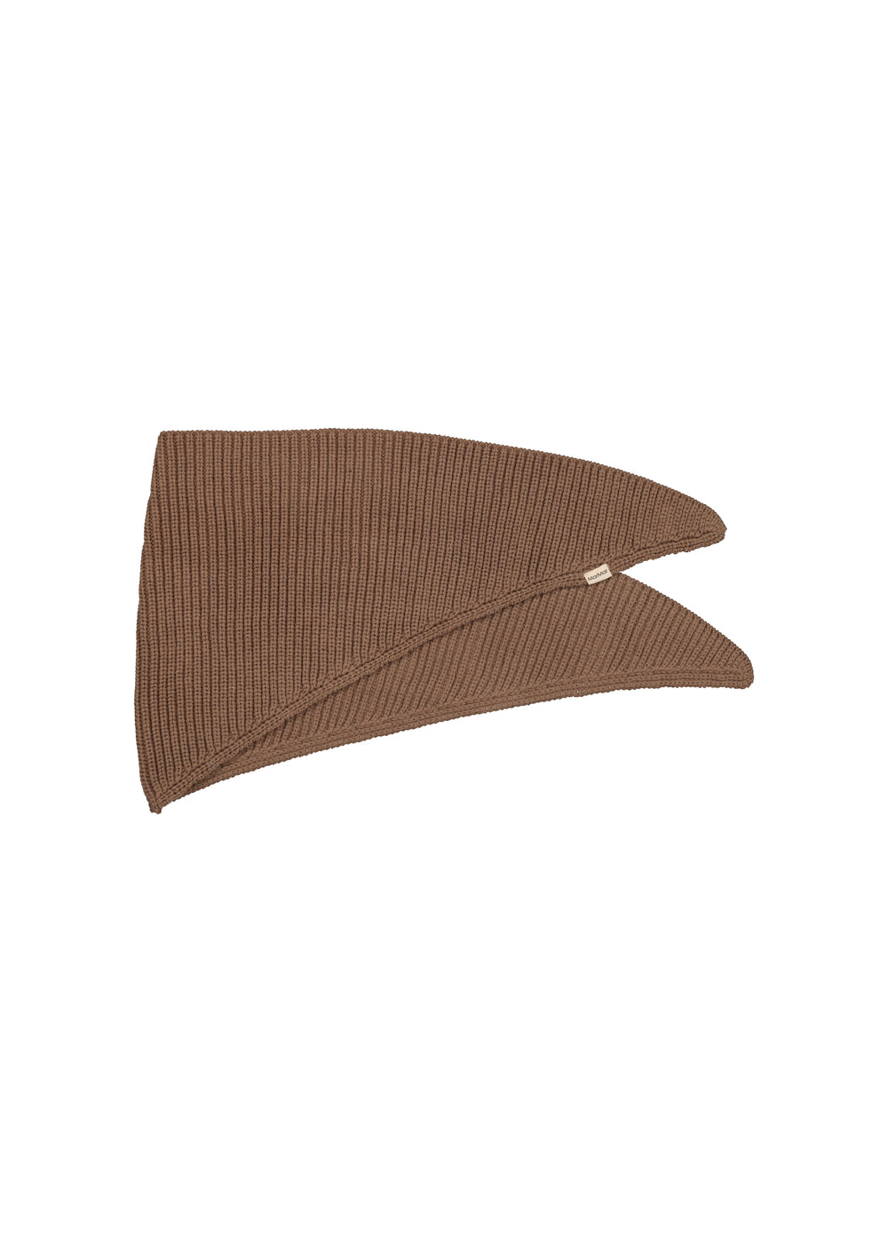 brunt, trekantet strikket halstørklæde for børn