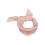 lyserødt, strikket børn halstørklæde med knude