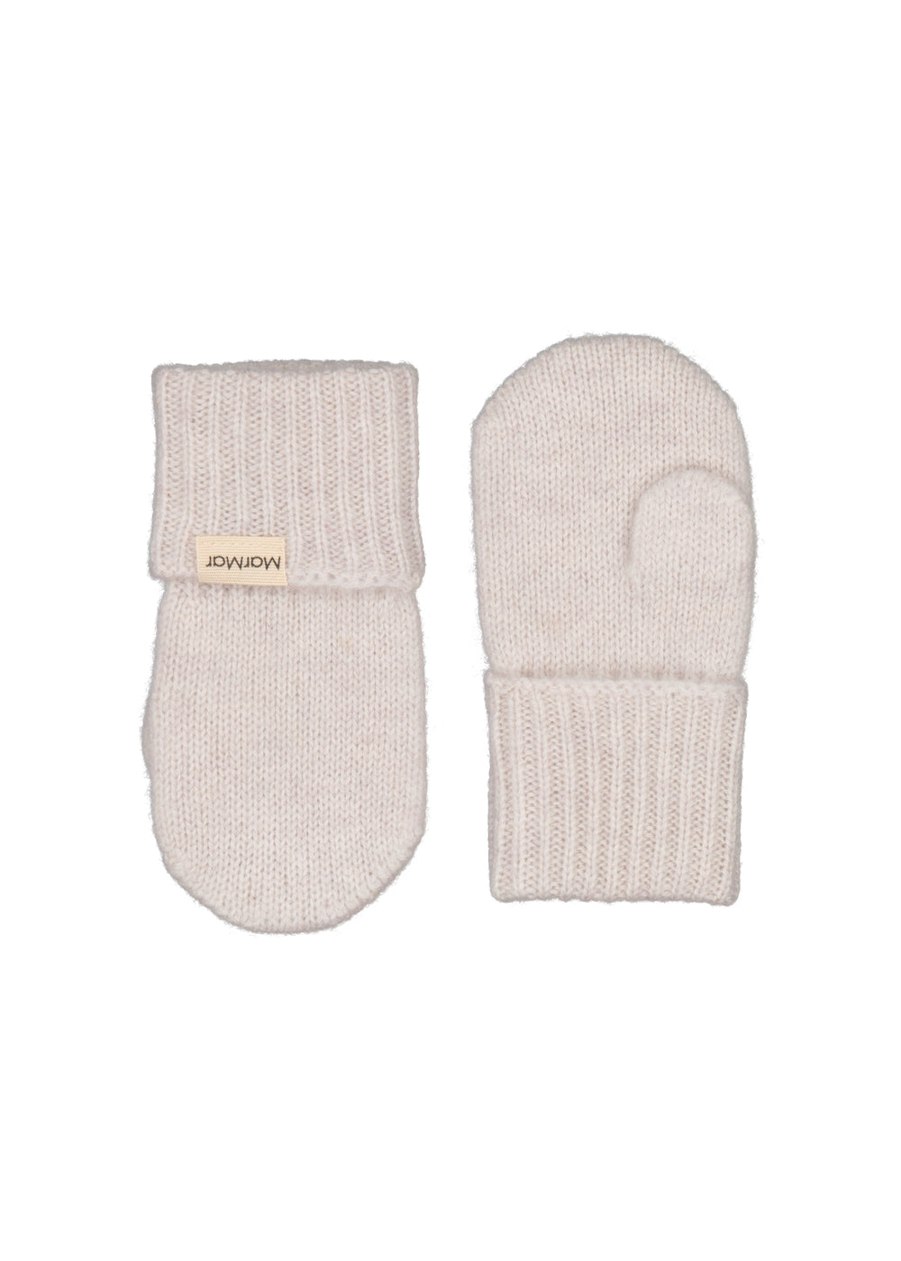 Warm Cashmere Baby Mittens | Light Beige With Ribbed Edge – MarMar ...