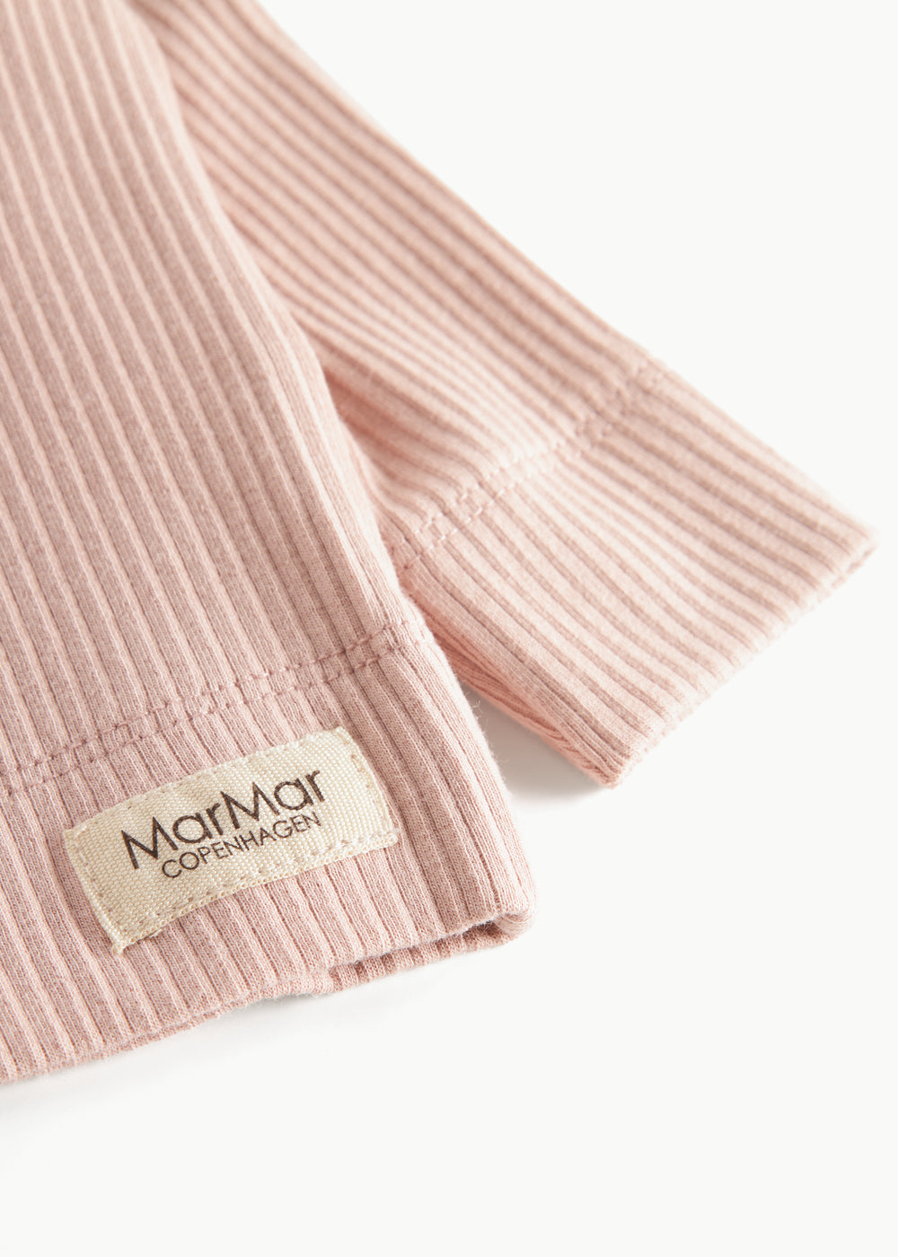 Lyserød ribstrikket cardigan til børn med knapper foran