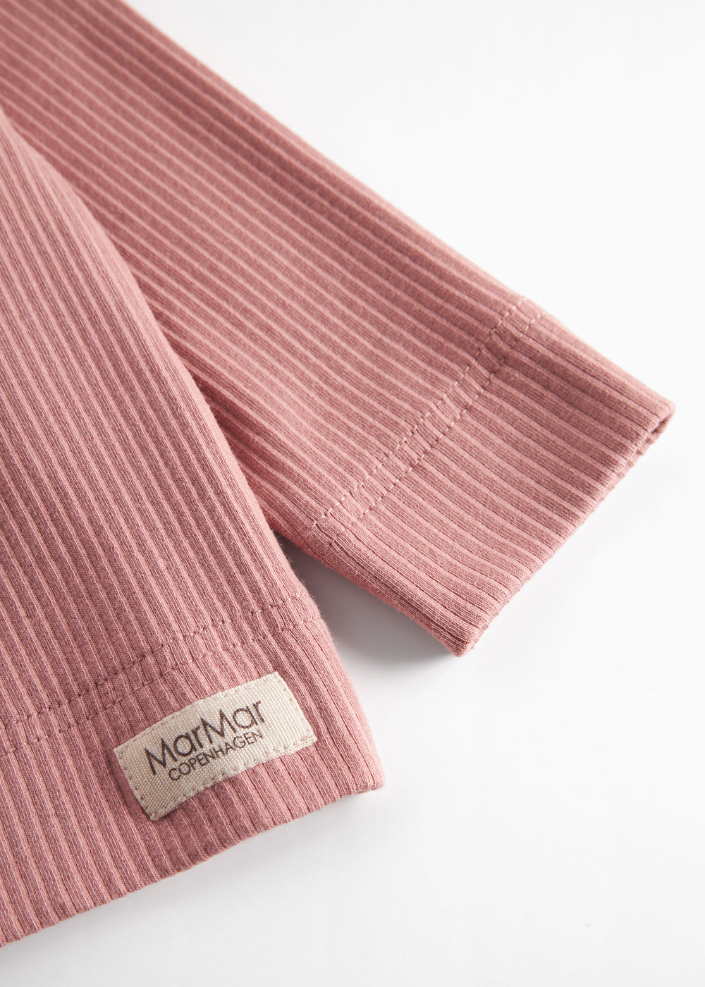 Lyserød ribstrikket cardigan med knapper til børn