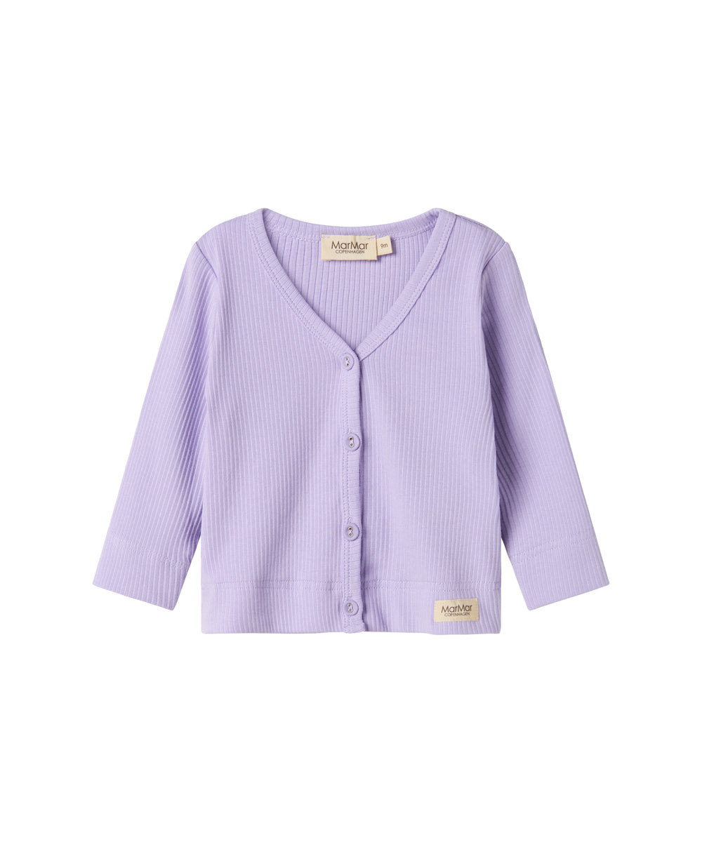 Lilla ribstrikket cardigan med knapper til børn 