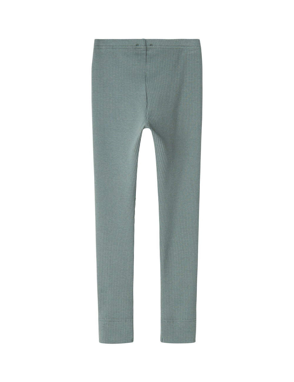 Grønne ribstrikkede leggings til børn