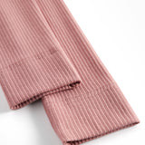 Lyserøde ribstrikkede leggings til børn