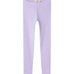 Lys lilla ribstrikkede leggings til børn