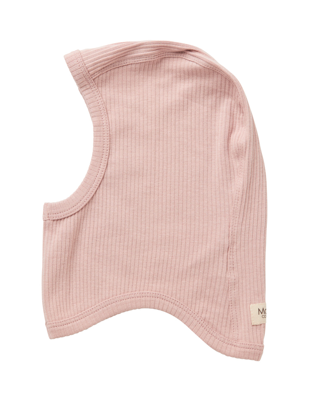 Ribstrikket lyserød elefanthue til børn