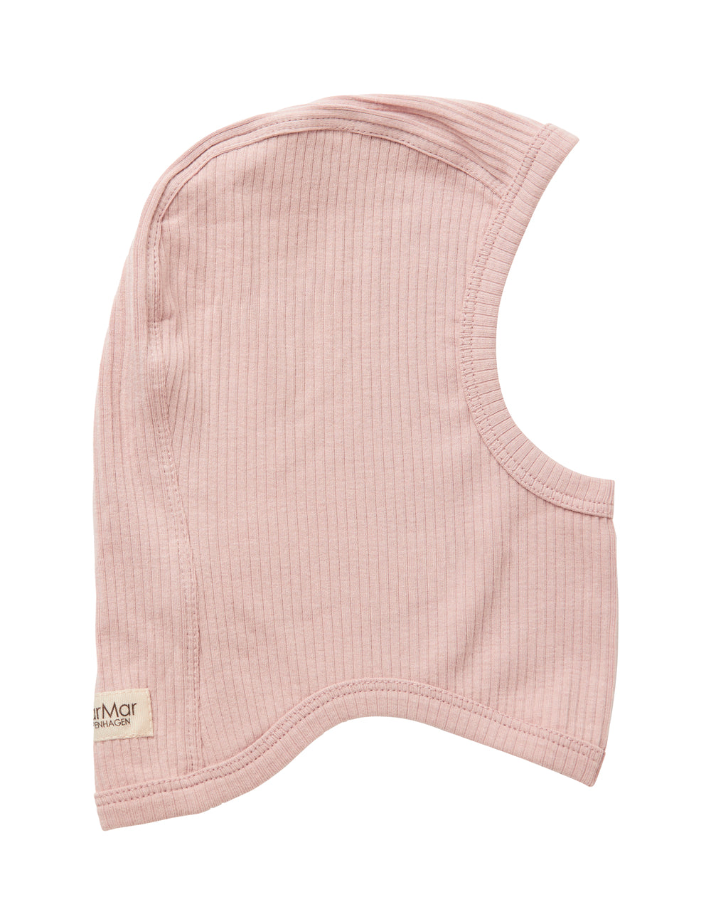 Ribstrikket lyserød elefanthue til børn