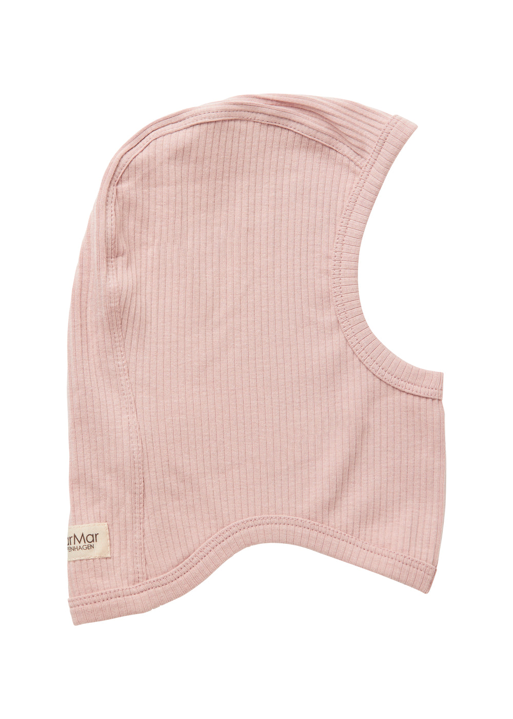 Ribstrikket lyserød elefanthue til børn